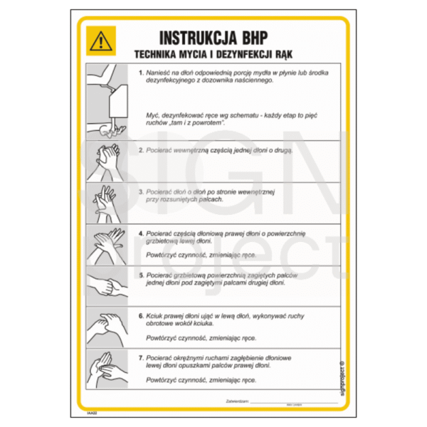 Instrukcja BHP mycia i dezynfekcji rąk