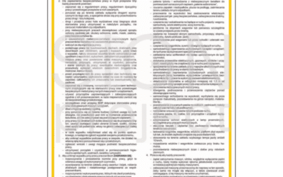 Instrukcja BHP obowiązująca wszystkich pracowników