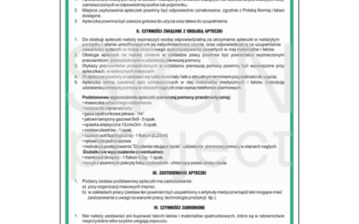 Instrukcja obsługi apteczki