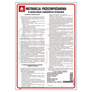 Instrukcja przeciwpożarowa w magazynach zagrożonych wybuchem