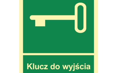 Klucz do wyjścia ewakuacyjnego – Znak Fotoluminescencyjny