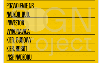 Tablica Informacyjna 70 × 90 cm – obowiązkowe oznakowanie inwestycji budowlanej