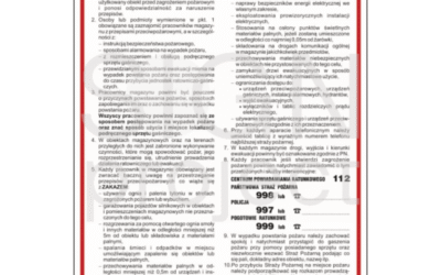 Ogólna Instrukcja przeciwpożarowa dla magazynu