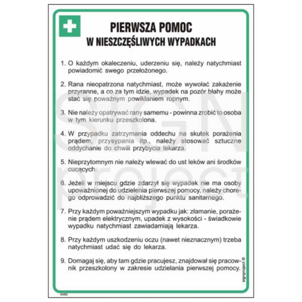 Pierwsza pomoc w nieszczęśliwych wypadkach