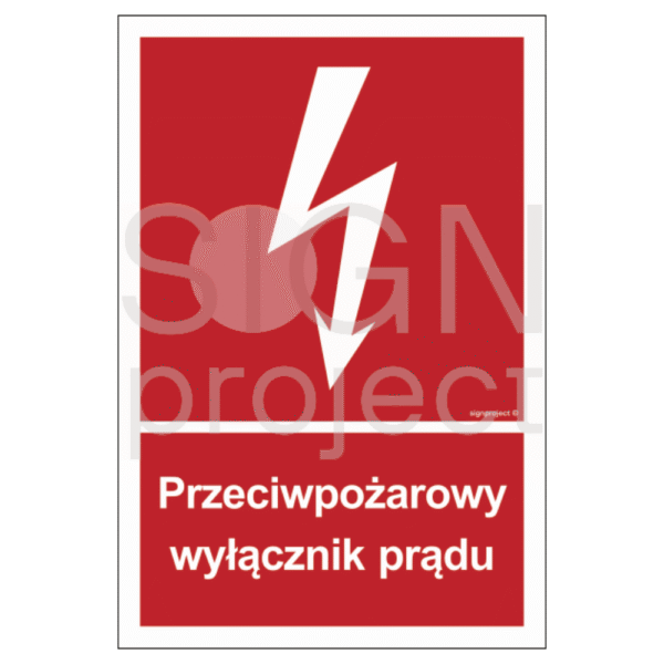 Przeciwpożarowy wyłącznik prądu