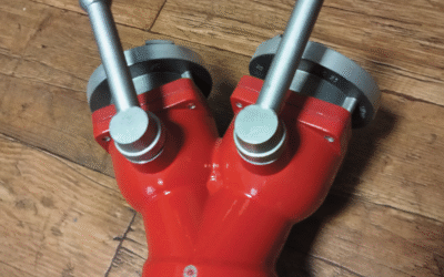 Rozdzielacz kulowy K 75/2×75 – aluminium, zawory kulowe, CNBOP