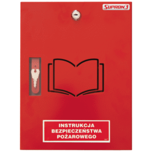 Szafka na instrucję bezpieczeństwa pożarowego