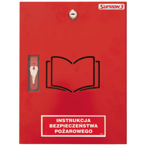 Szafka na instrucję bezpieczeństwa pożarowego