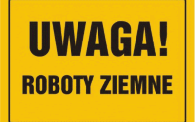 Uwaga Roboty ziemne
