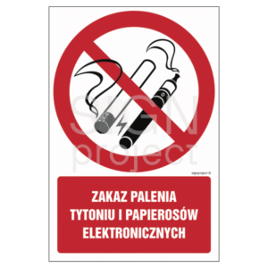 Zakaz palenia tytoniu i papierosów elektronicznych
