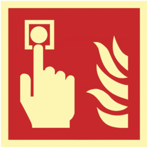 Znak alarm pożarowy