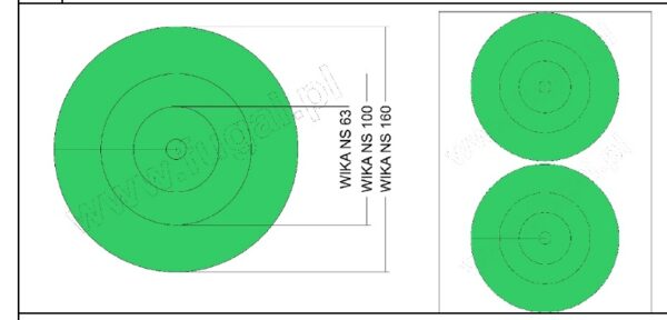 Naklejki na manometry-WIKA NS160, NS100, NS63