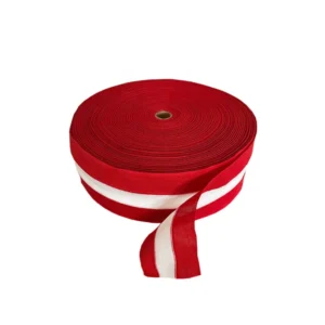 Taśma wygrodzeniowa parciana biało-czerwona